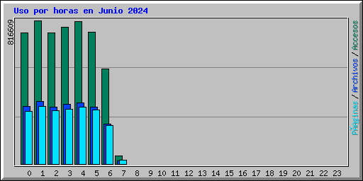 Uso por horas en Junio 2024