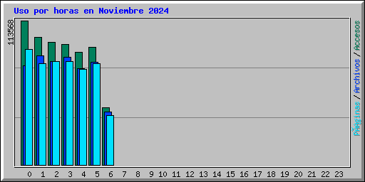 Uso por horas en Noviembre 2024