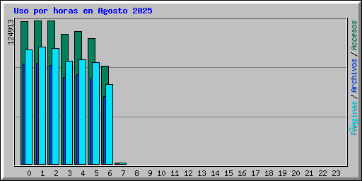 Uso por horas en Agosto 2025